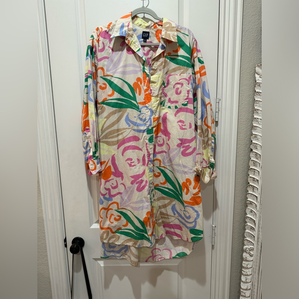 Gap printed shirt dress